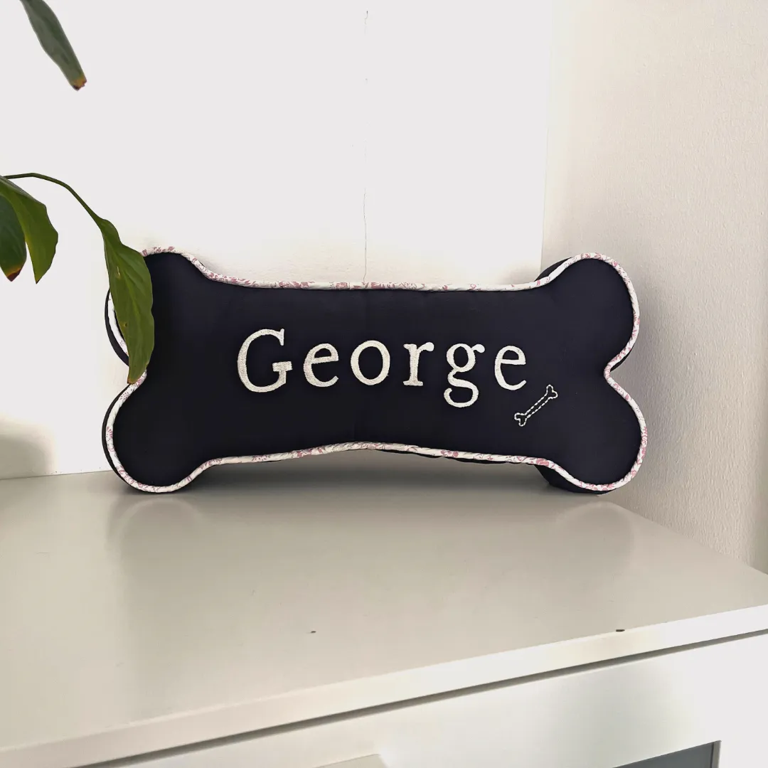 PoochMate Personalized Dog Bone Pillow