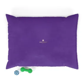 Purple Pet Bed, Modern Solid Color Machine-Washable Pet Pillow With Zippers-Printed in USA