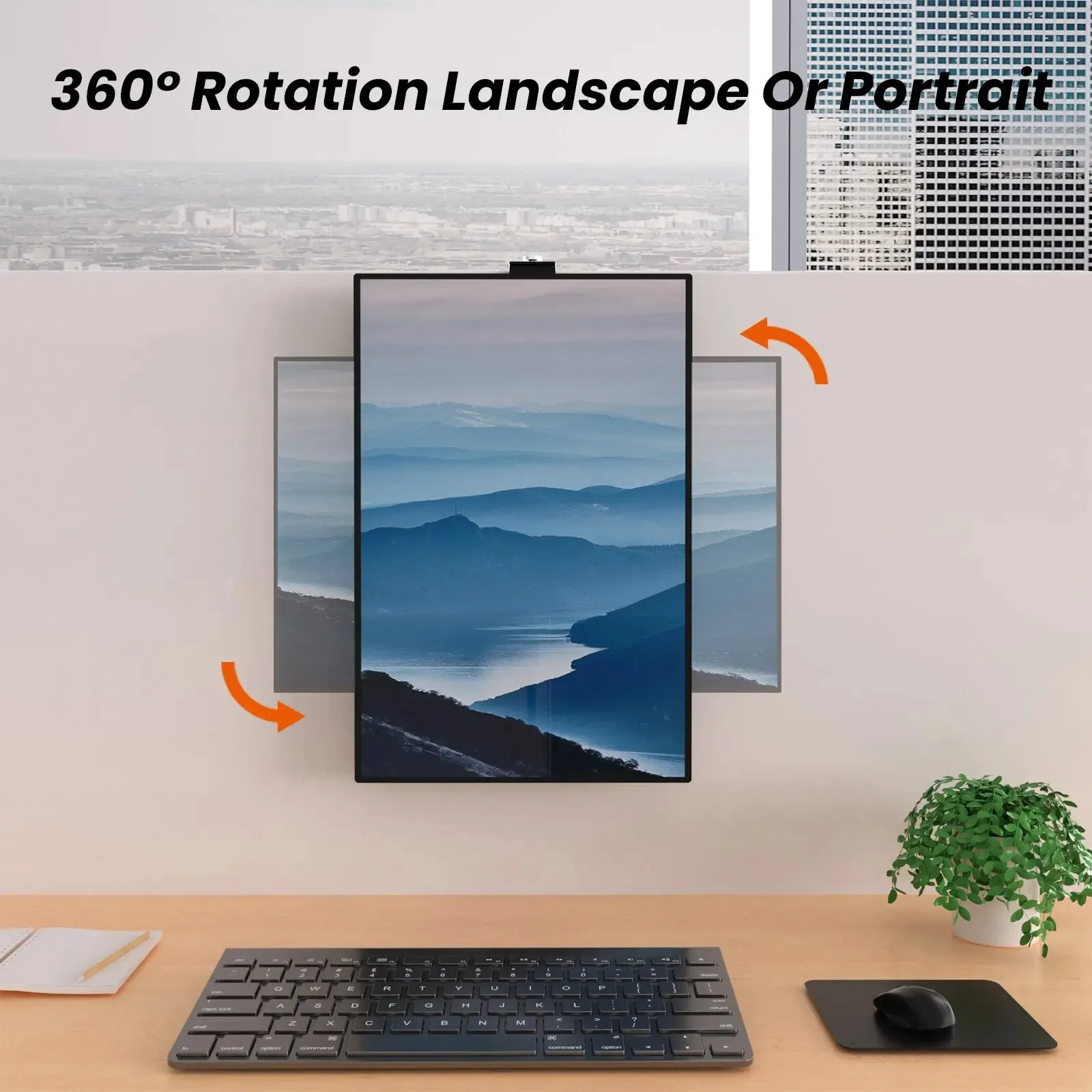 PUTORSEN 13-35" Office Cubicle monitor mount, height-adjustable VESA mount