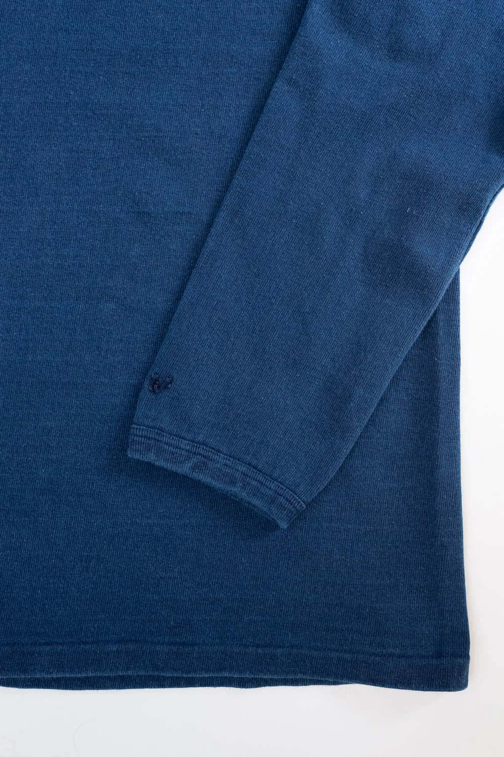 "Stand Wheel" Heavyweight Long Sleeve Tee - Indigo