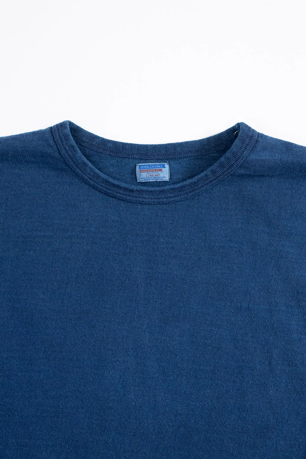 "Stand Wheel" Heavyweight Long Sleeve Tee - Indigo