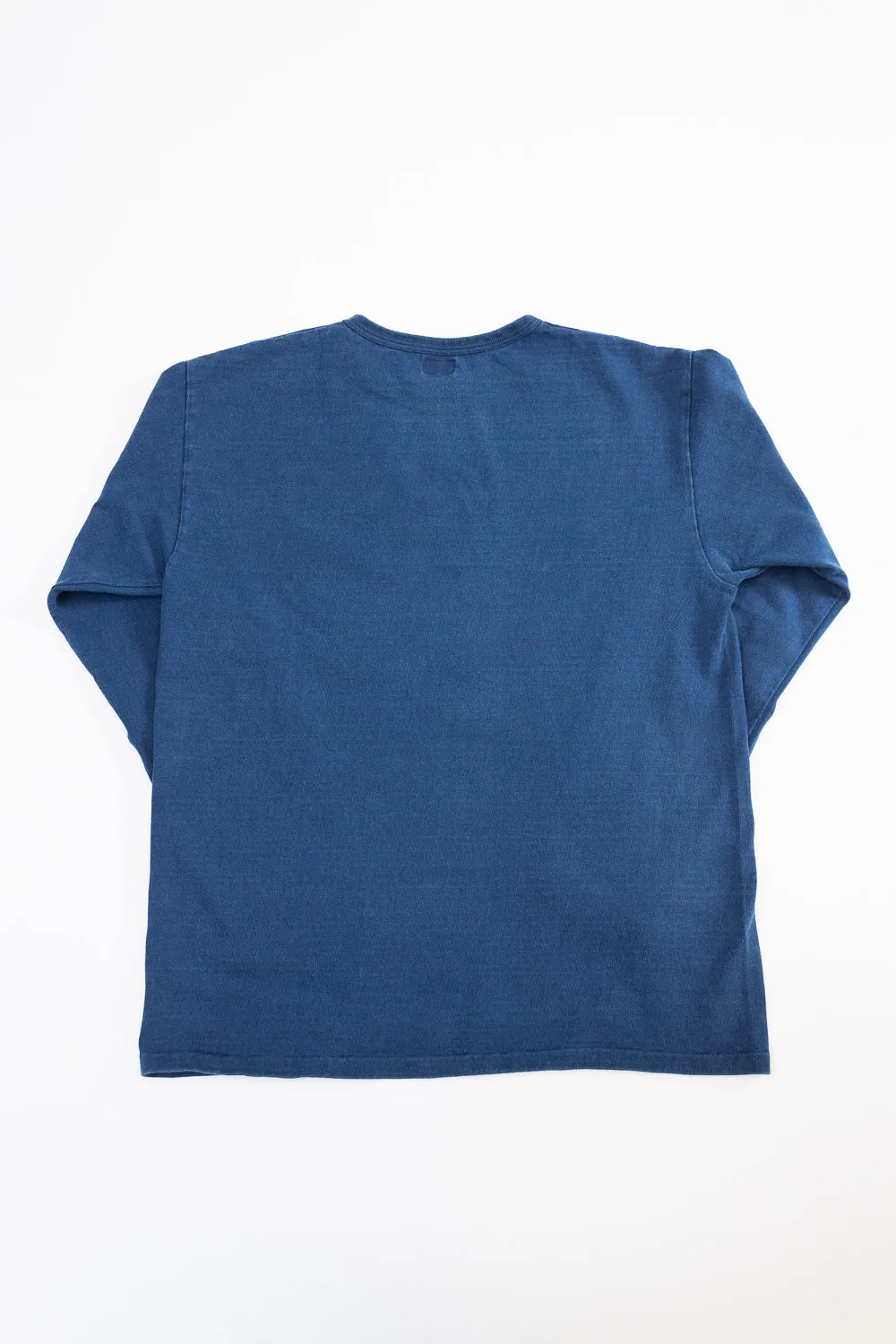 "Stand Wheel" Heavyweight Long Sleeve Tee - Indigo