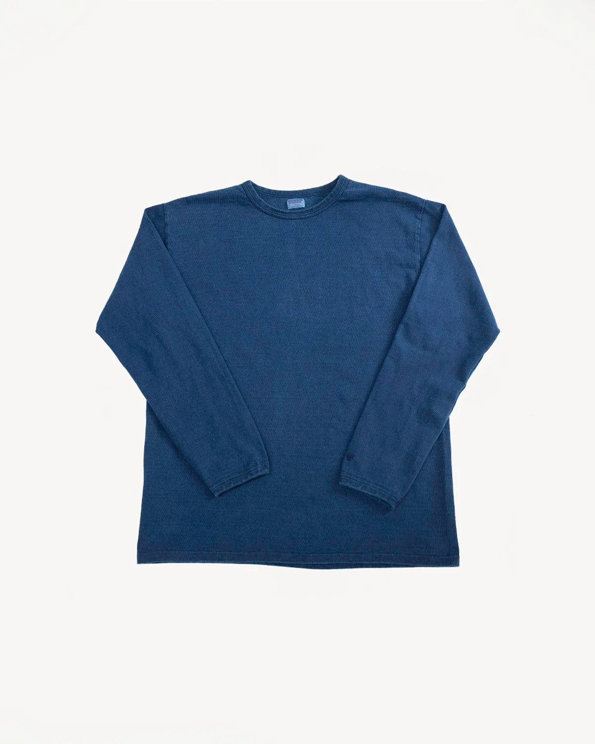 "Stand Wheel" Heavyweight Long Sleeve Tee - Indigo