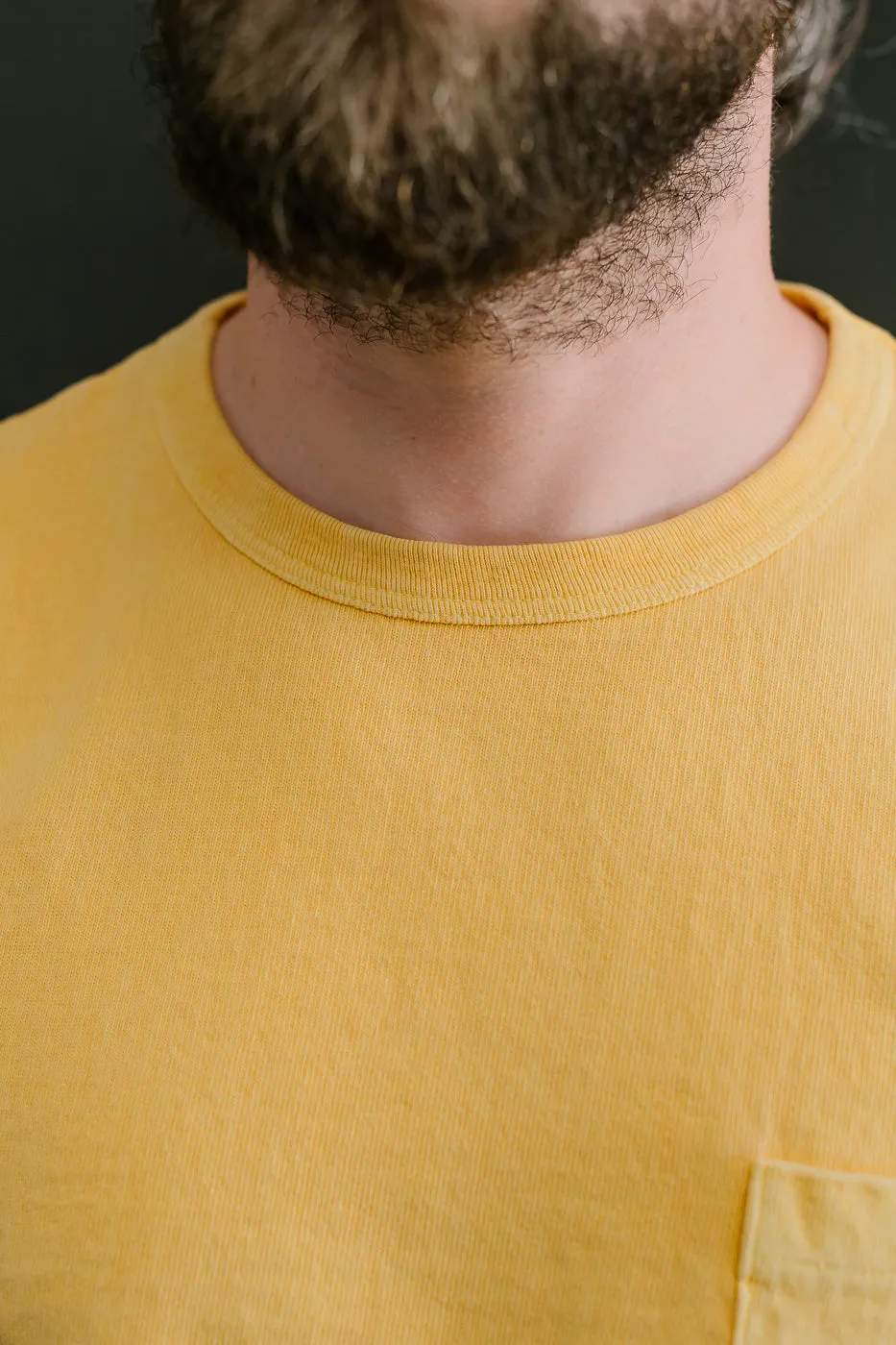 "Stand Wheel" Heavyweight Pocket Tee - Gold
