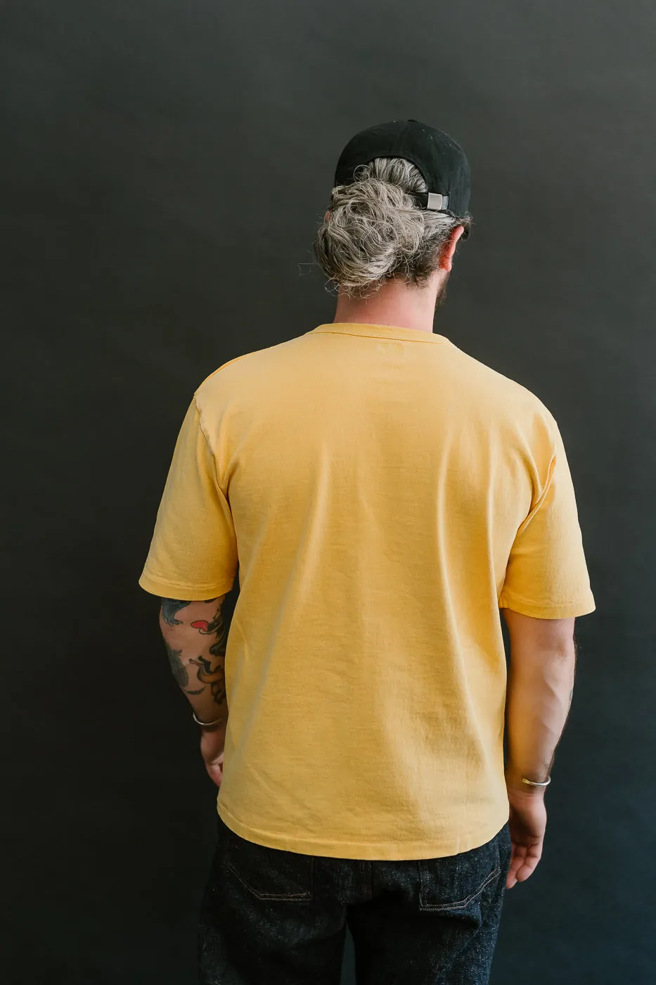 "Stand Wheel" Heavyweight Pocket Tee - Gold