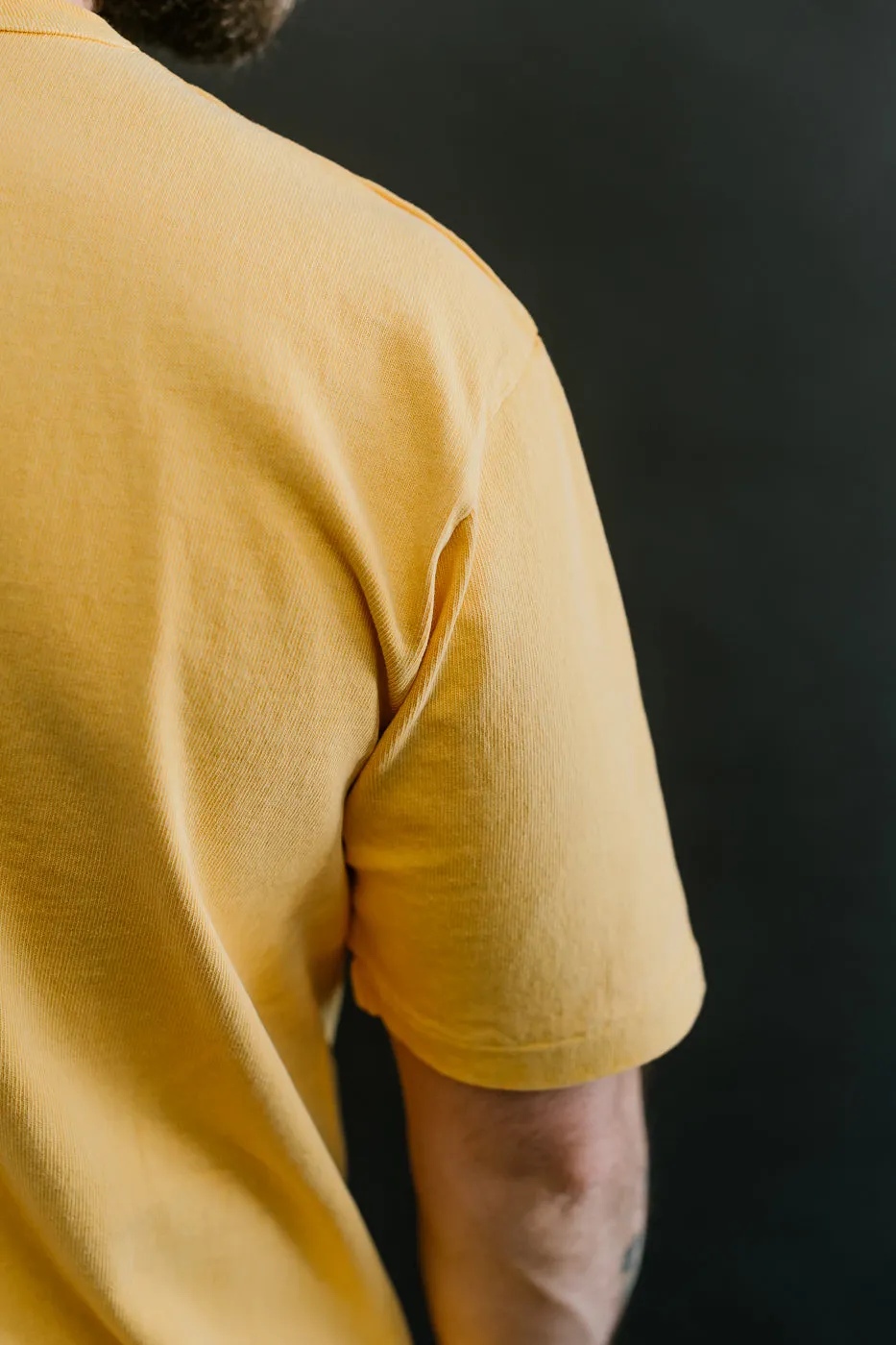 "Stand Wheel" Heavyweight Pocket Tee - Gold