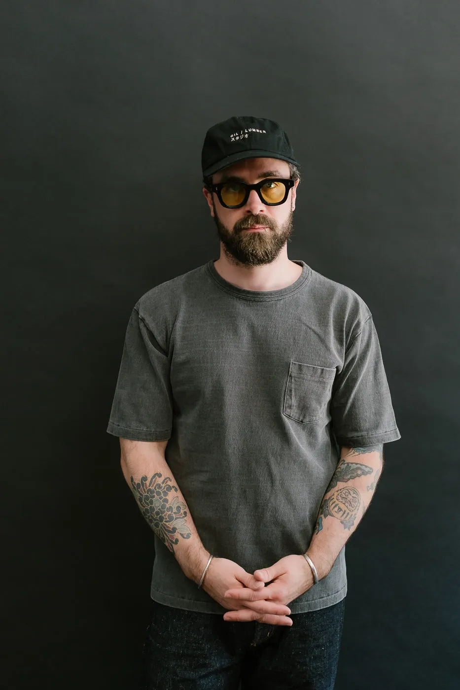 "Stand Wheel" Heavyweight Pocket Tee - Sumikuro