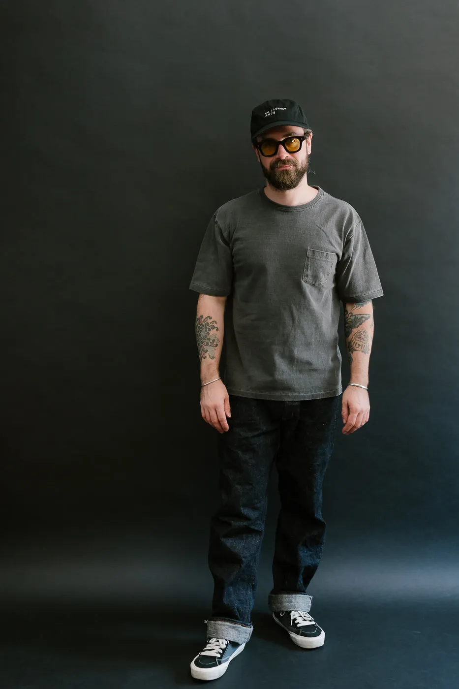 "Stand Wheel" Heavyweight Pocket Tee - Sumikuro