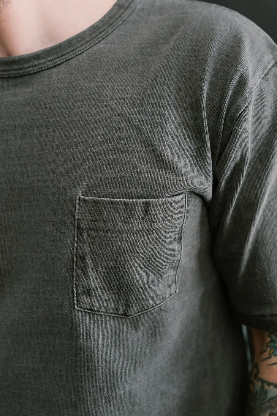 "Stand Wheel" Heavyweight Pocket Tee - Sumikuro