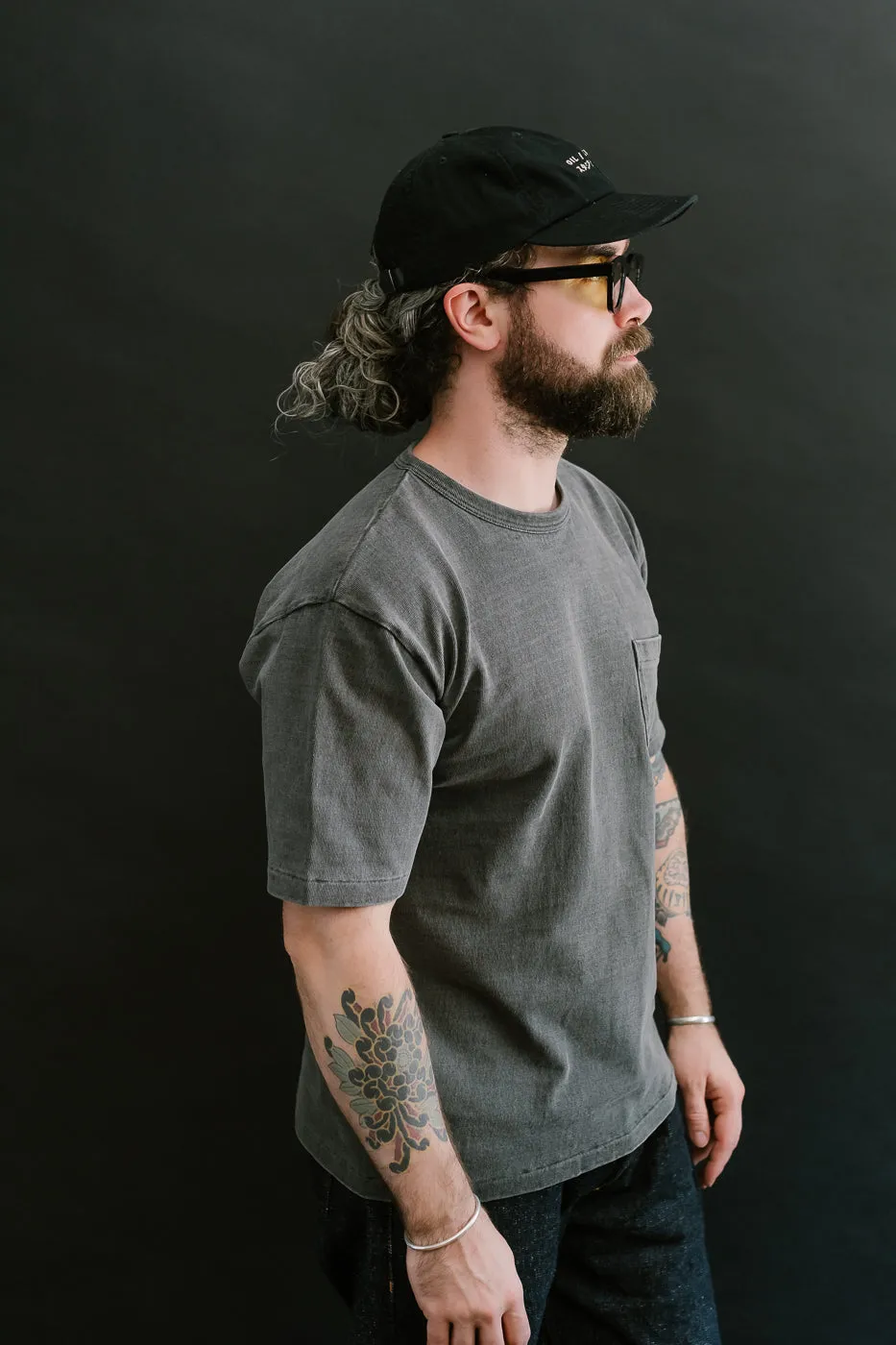 "Stand Wheel" Heavyweight Pocket Tee - Sumikuro