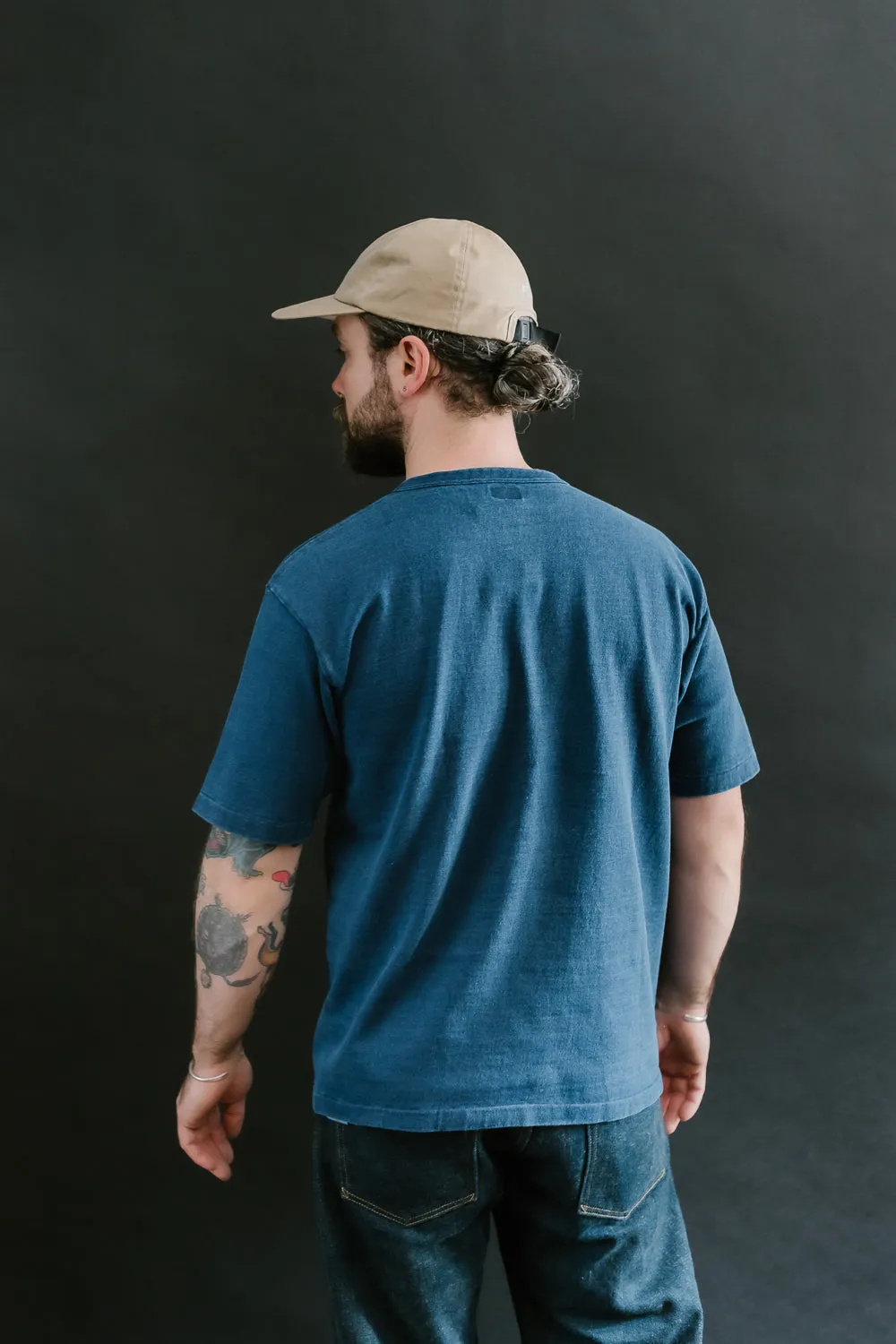 "Stand Wheel" Heavyweight Tee - Indigo