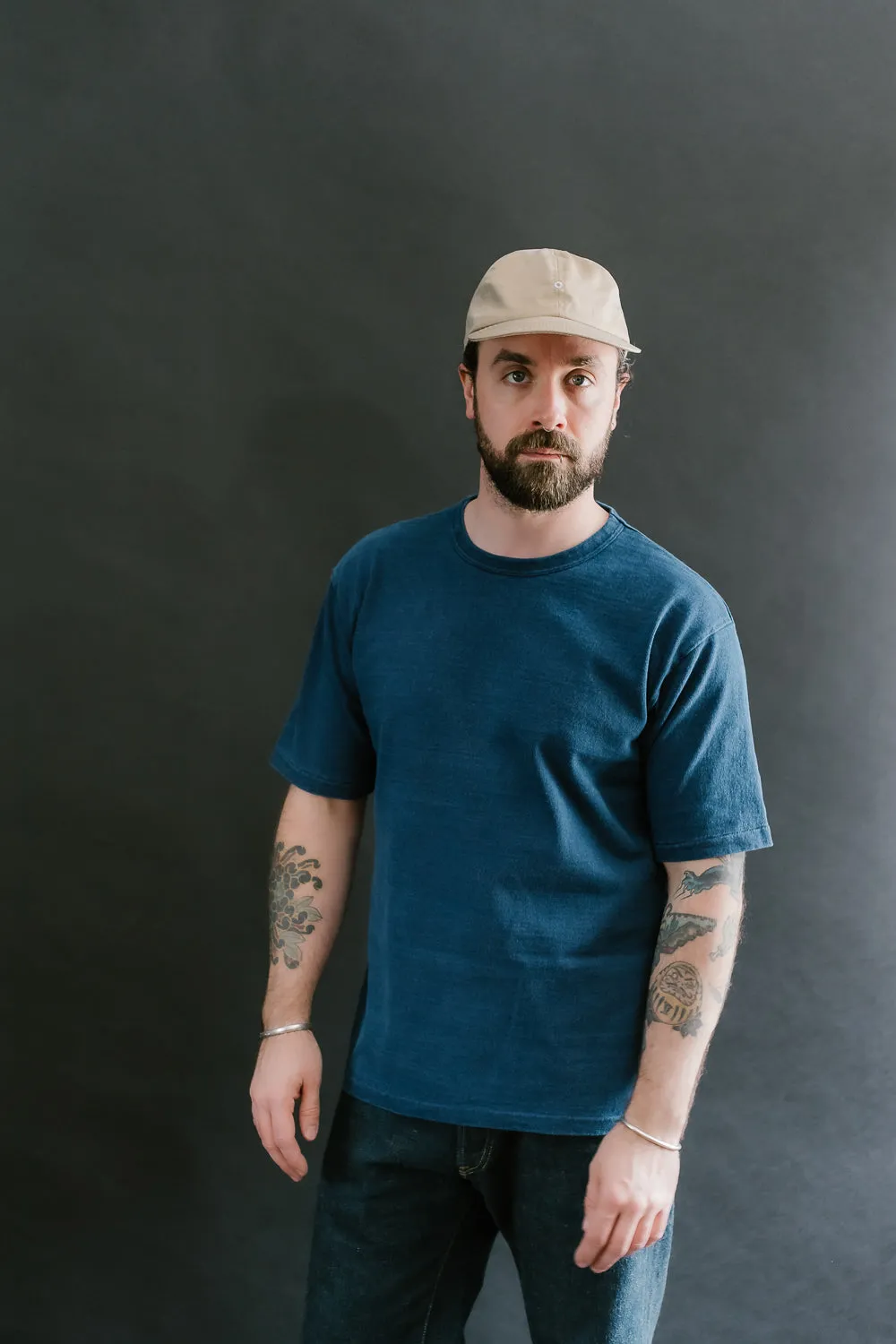 "Stand Wheel" Heavyweight Tee - Indigo