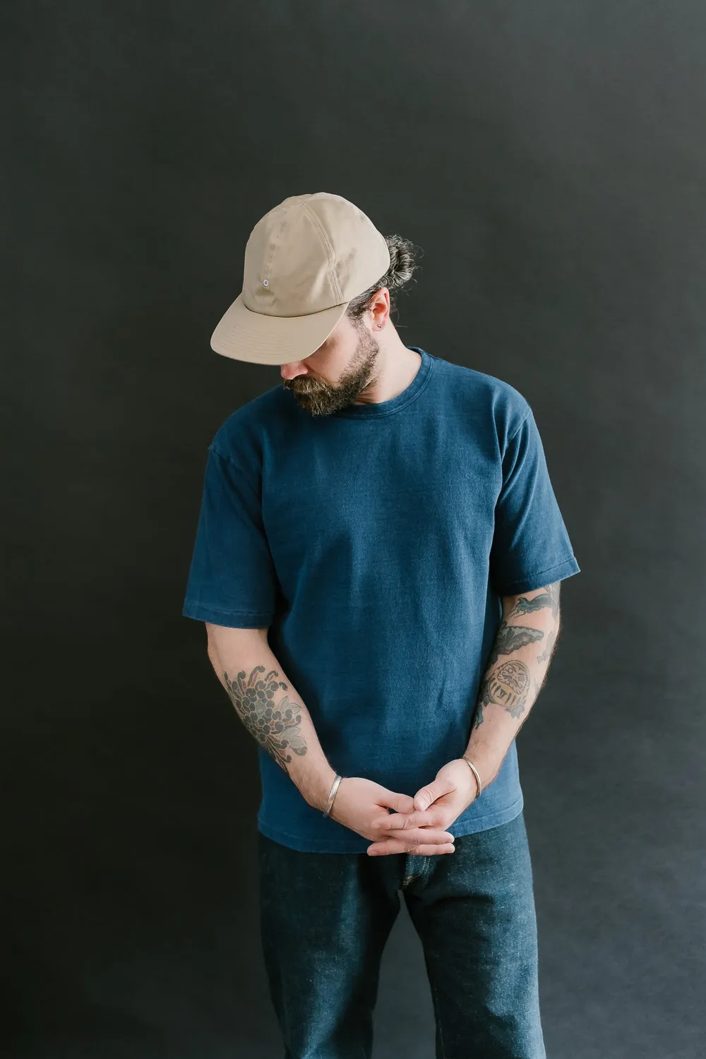 "Stand Wheel" Heavyweight Tee - Indigo