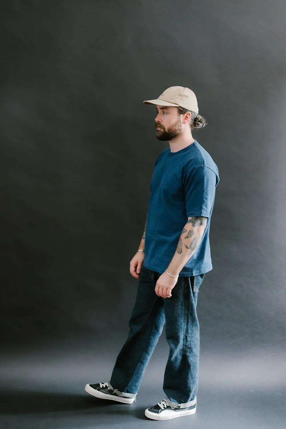 "Stand Wheel" Heavyweight Tee - Indigo