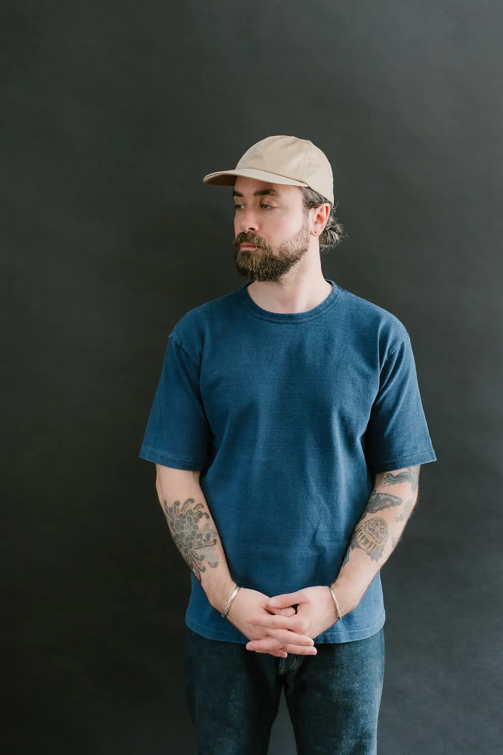 "Stand Wheel" Heavyweight Tee - Indigo