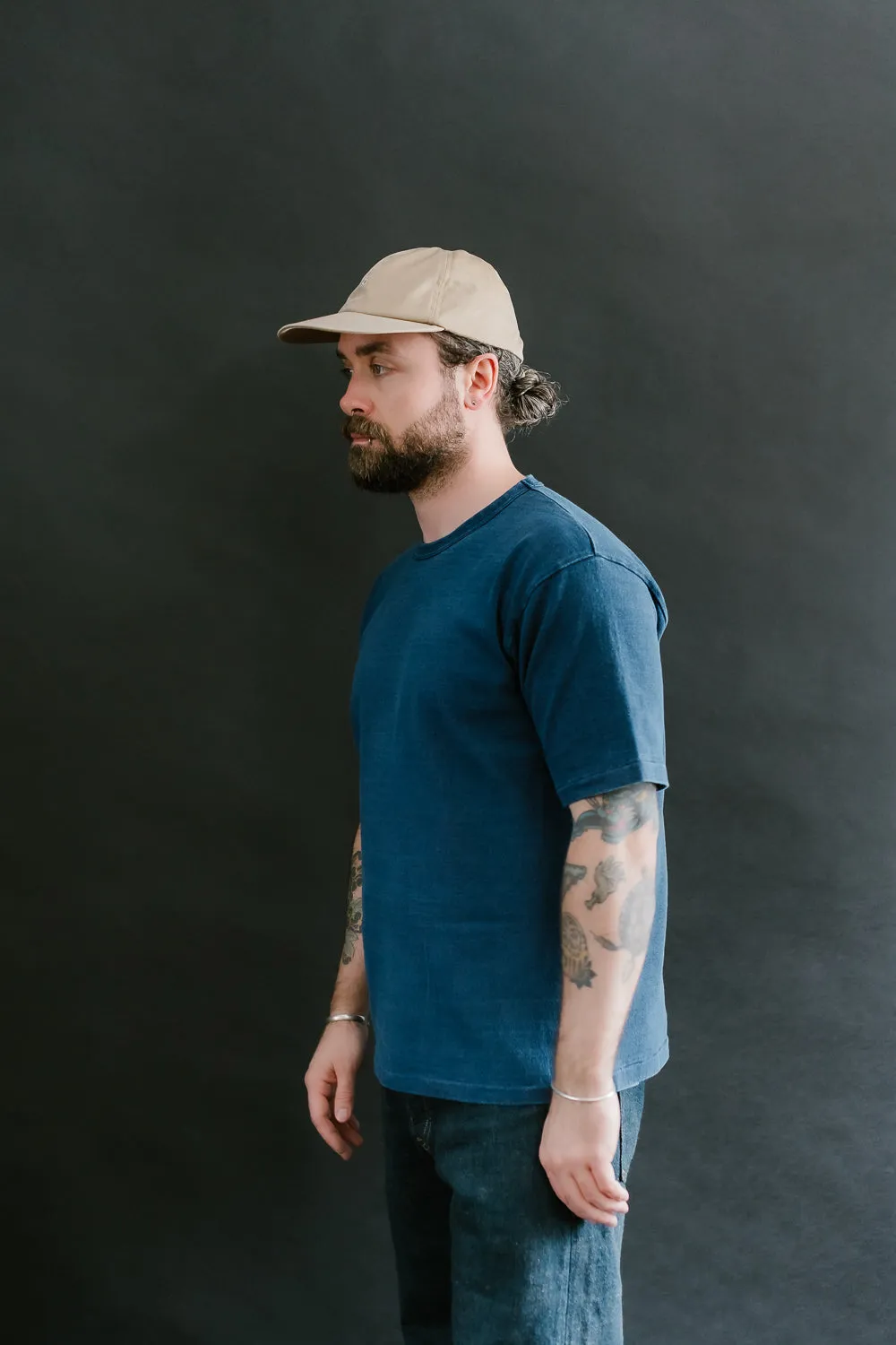 "Stand Wheel" Heavyweight Tee - Indigo