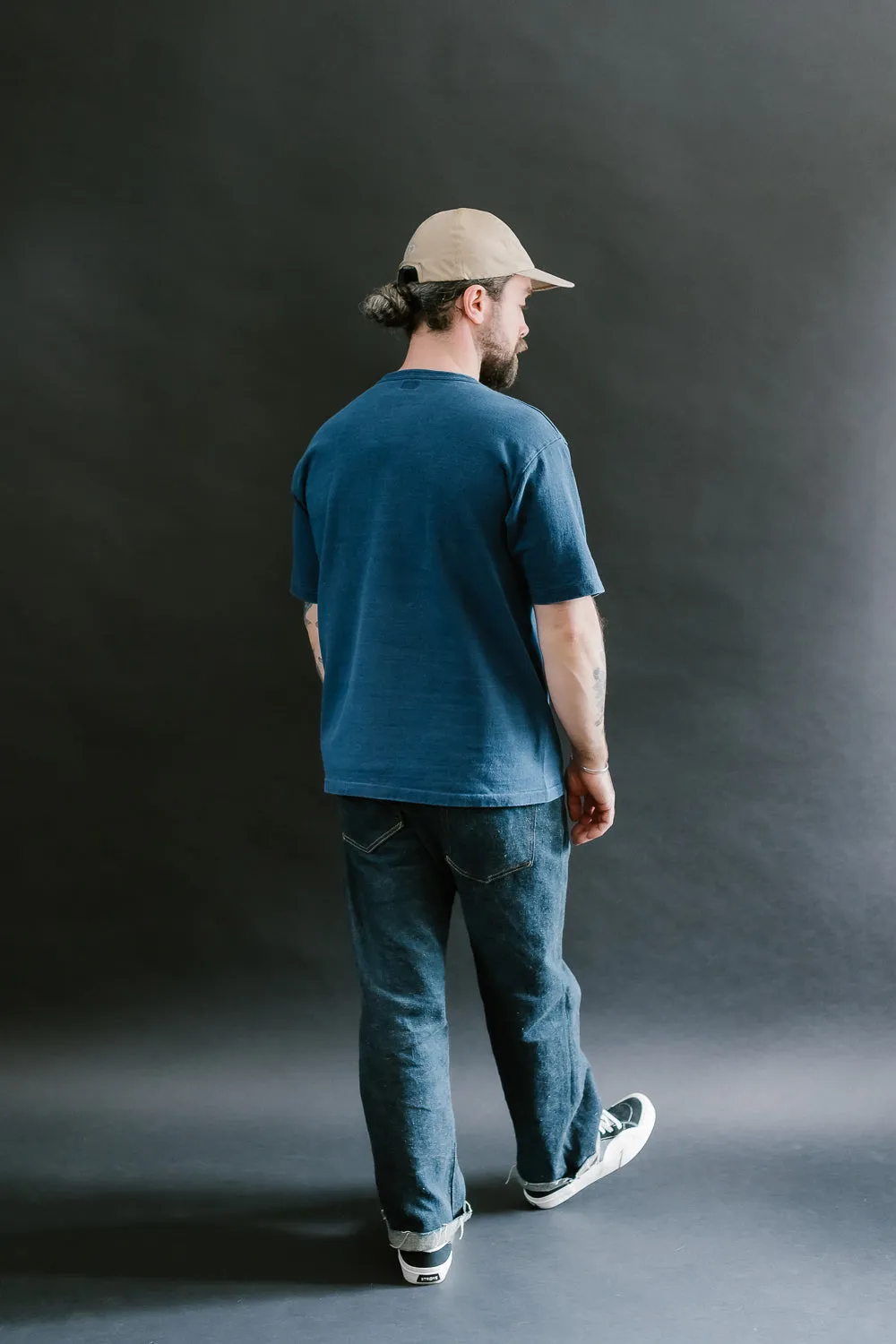 "Stand Wheel" Heavyweight Tee - Indigo