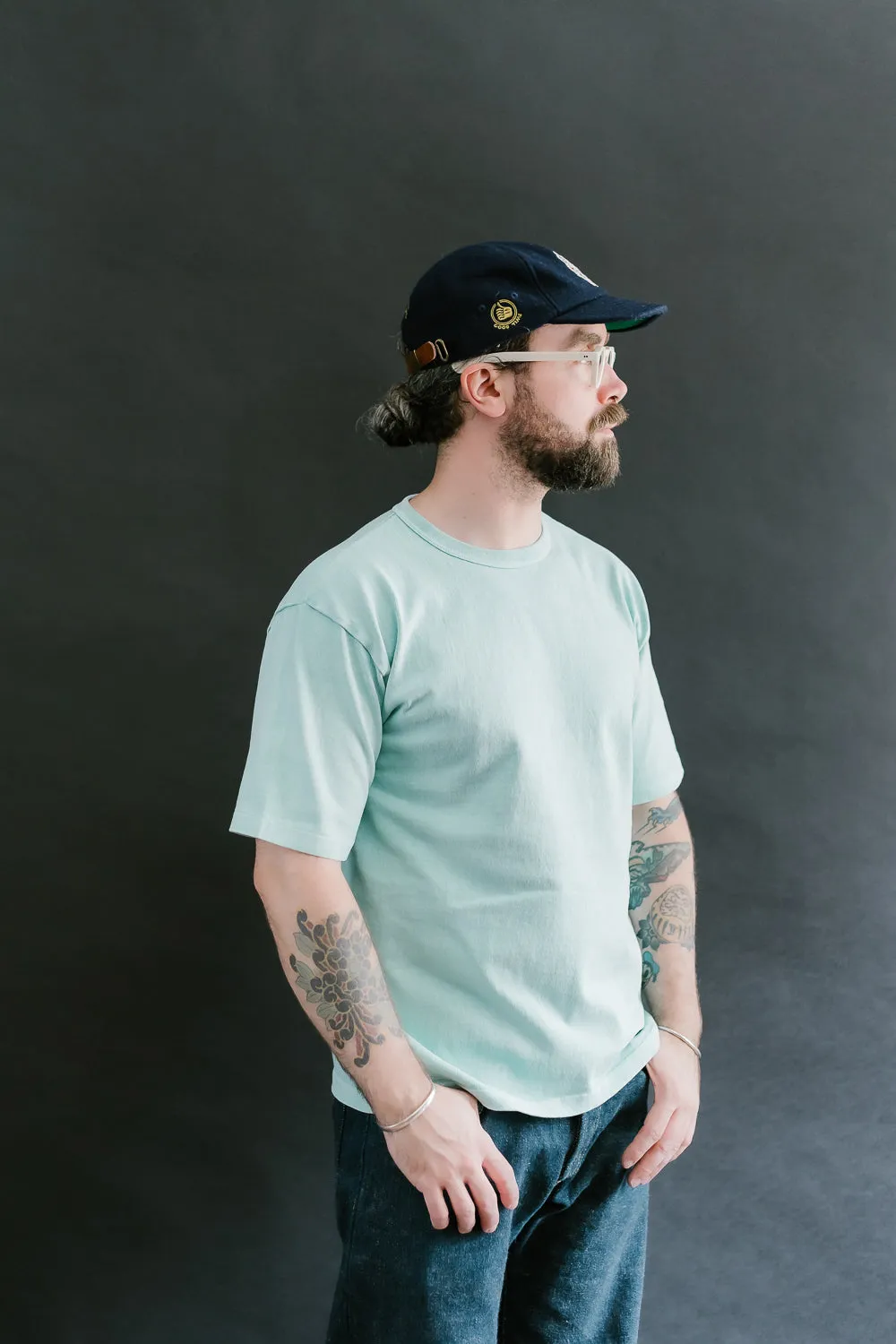"Stand Wheel" Heavyweight Tee - Turquoise