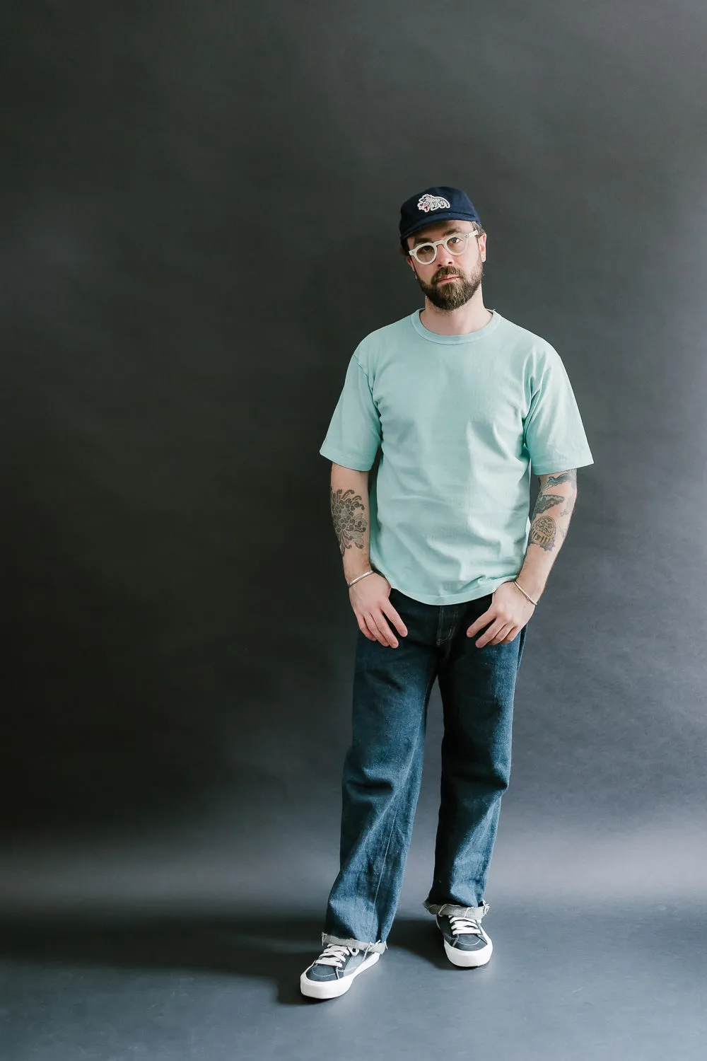 "Stand Wheel" Heavyweight Tee - Turquoise