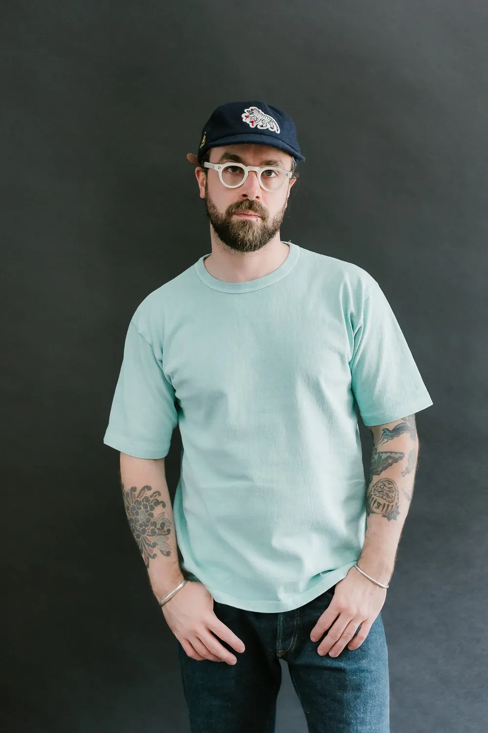 "Stand Wheel" Heavyweight Tee - Turquoise