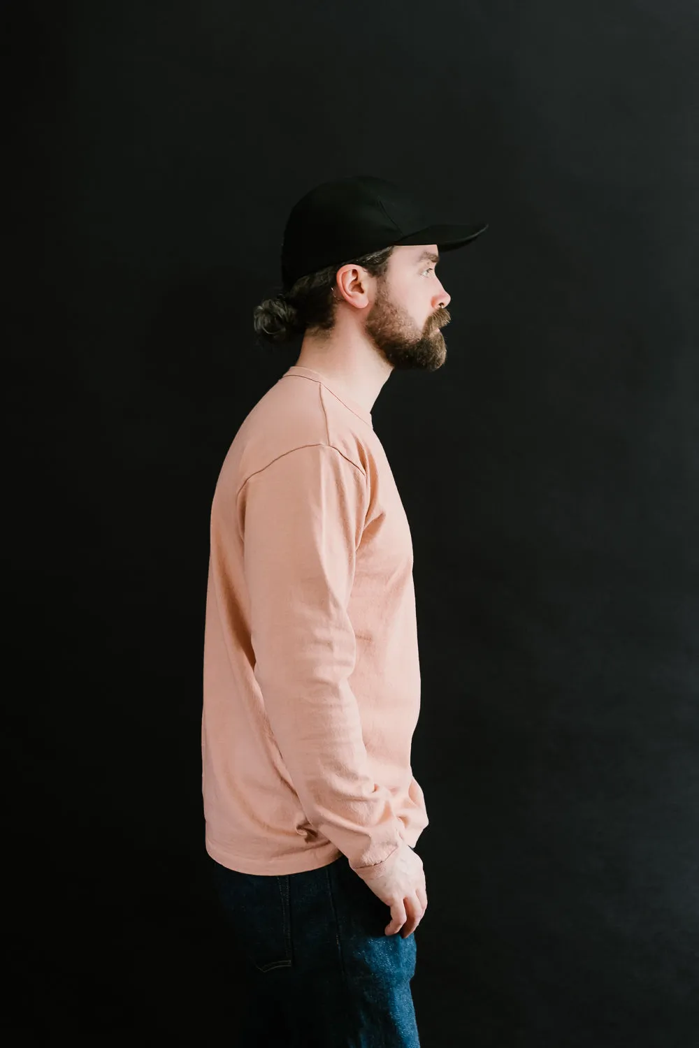 "Stand Wheel" H/W Long Sleeve Tee - Salmon Pink