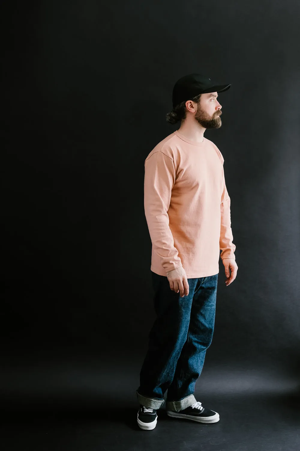 "Stand Wheel" H/W Long Sleeve Tee - Salmon Pink
