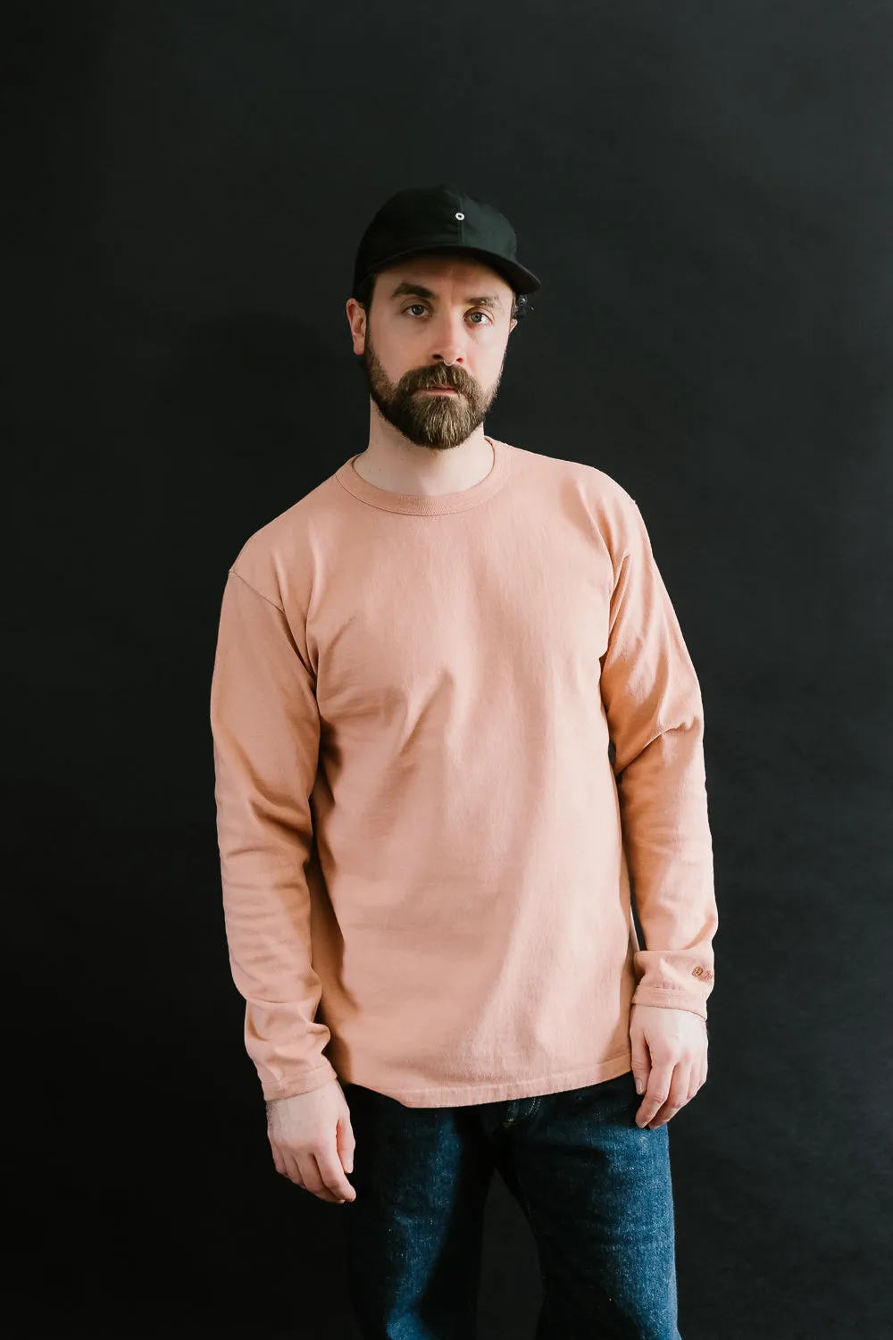 "Stand Wheel" H/W Long Sleeve Tee - Salmon Pink