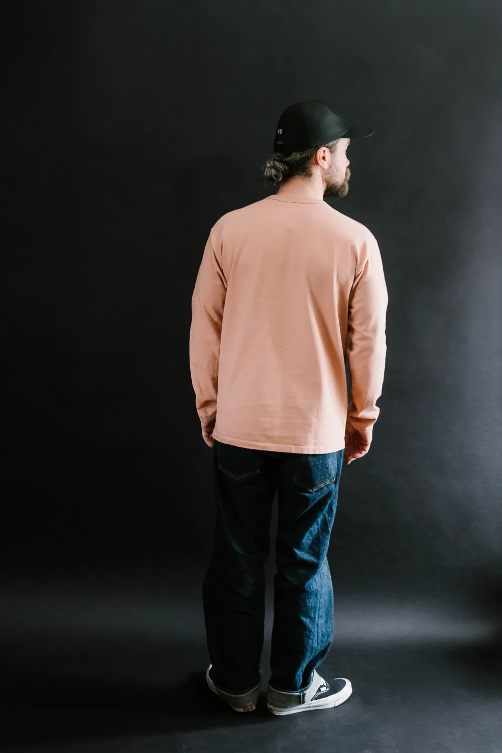 "Stand Wheel" H/W Long Sleeve Tee - Salmon Pink