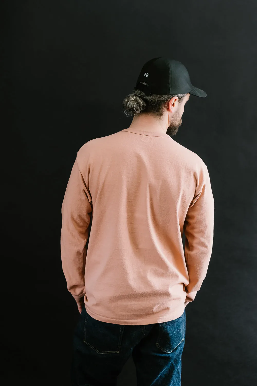 "Stand Wheel" H/W Long Sleeve Tee - Salmon Pink