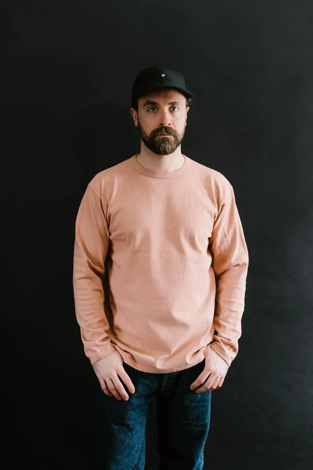 "Stand Wheel" H/W Long Sleeve Tee - Salmon Pink