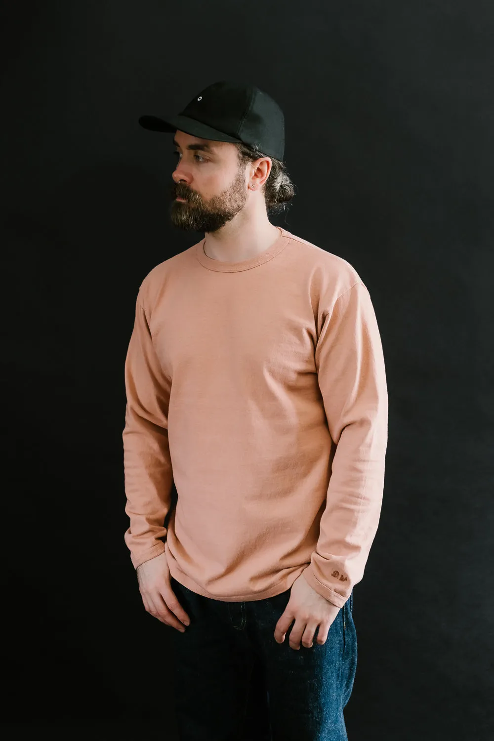 "Stand Wheel" H/W Long Sleeve Tee - Salmon Pink