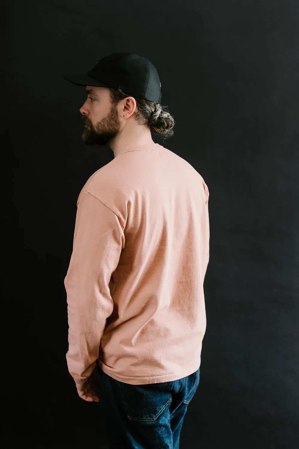 "Stand Wheel" H/W Long Sleeve Tee - Salmon Pink