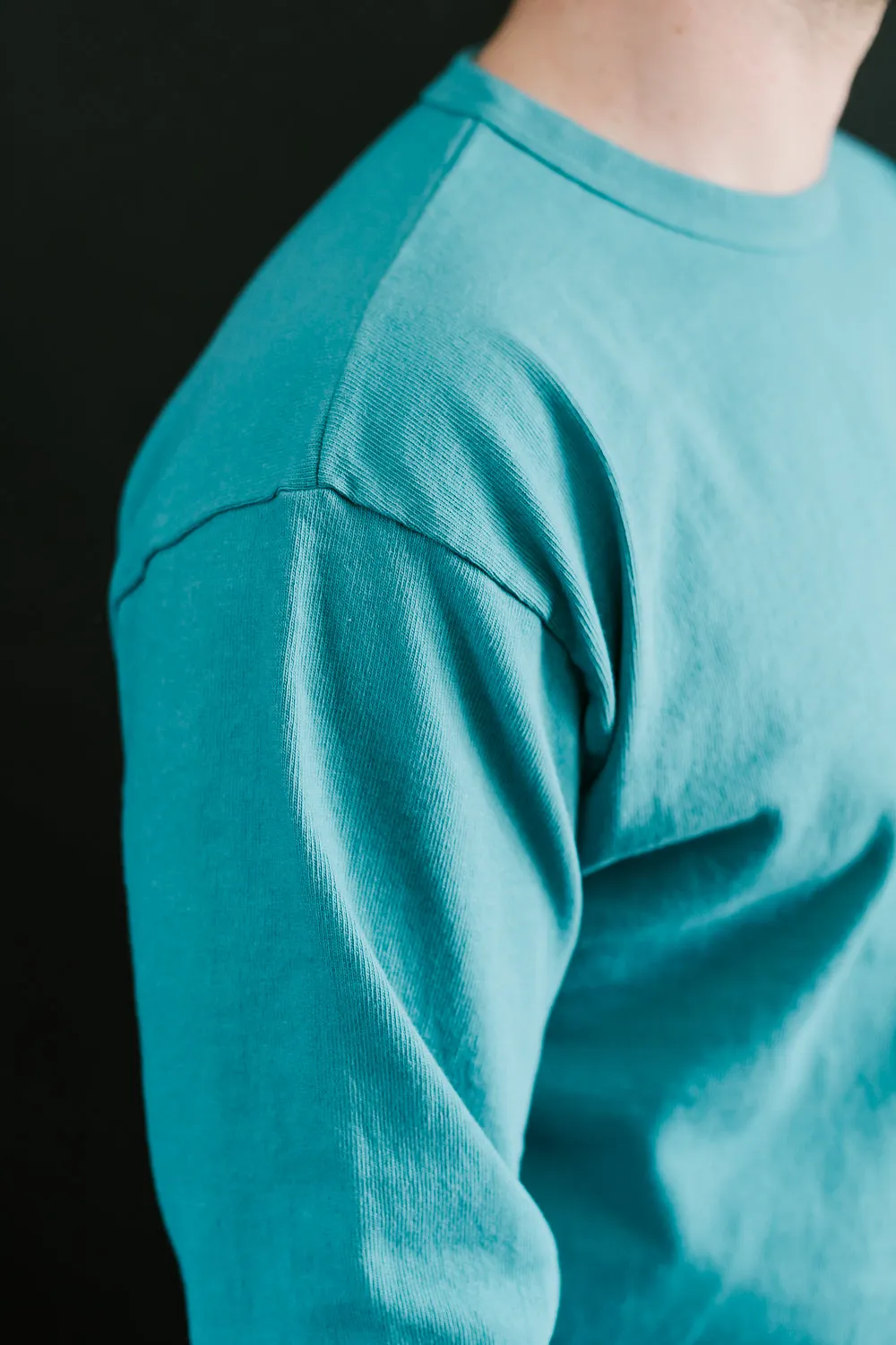"Stand Wheel" H/W Long Sleeve Tee - Turquoise