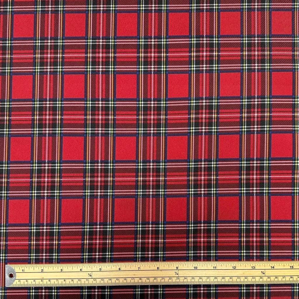 Red Tartan Heavy Duty Waterproof Fabric