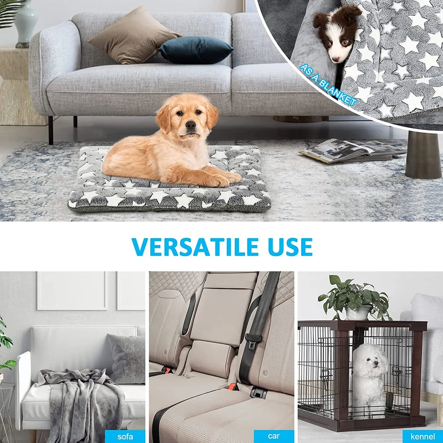 Reversible Dog Bed Mat