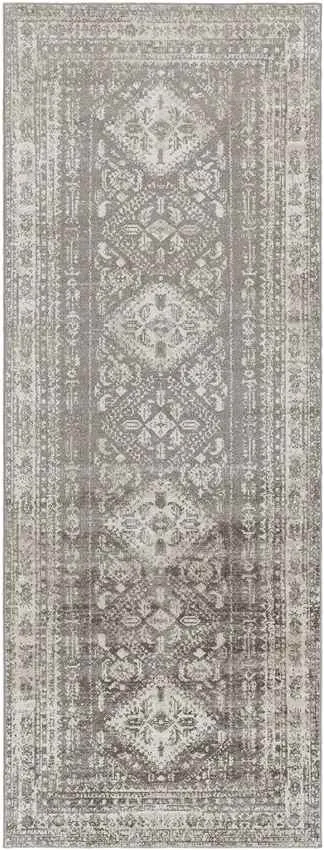 Salamonia Traditional Dark Brown Washable Area Rug