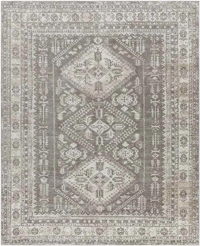 Salamonia Traditional Dark Brown Washable Area Rug