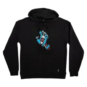 Santa Cruz Torn Hand Mens Hoodie - BLACK
