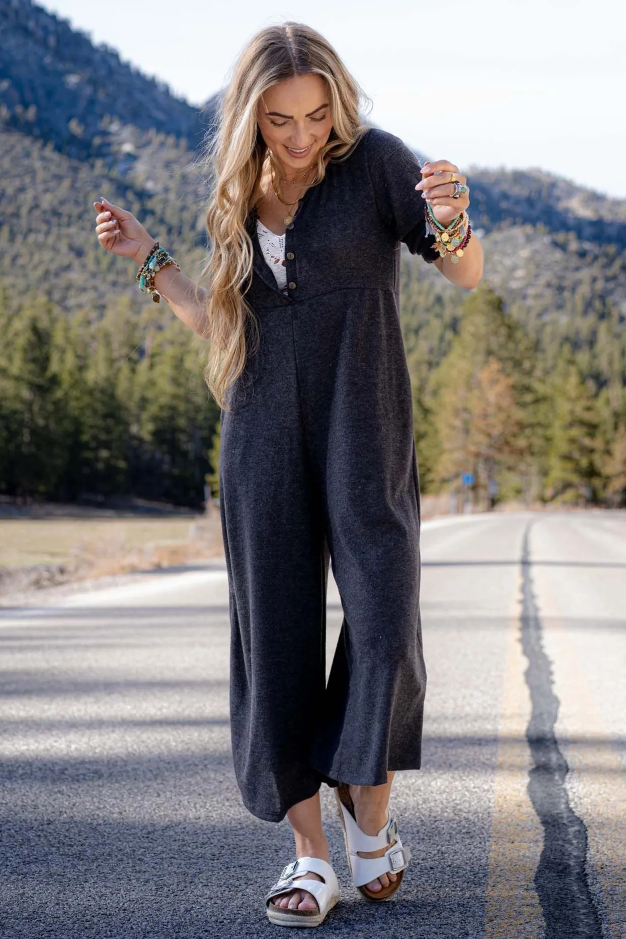 Simply Comfort Jumpsuit - Dark Gray