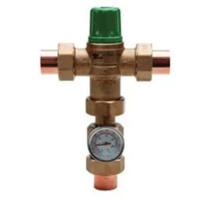 Taco 5122-C2-G 1/2 Sweat Union Mixing Valve w Gauge (Low Lead)