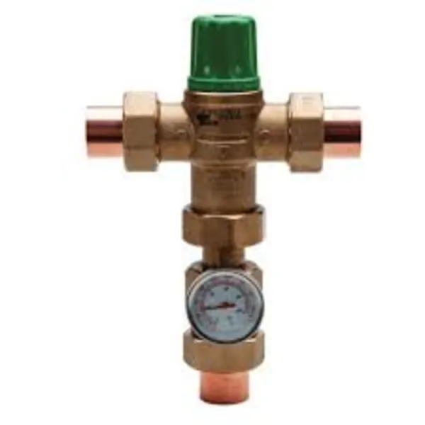 Taco 5122-C2-G 1/2 Sweat Union Mixing Valve w Gauge (Low Lead)