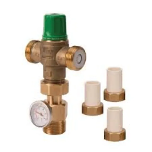 Taco 5123-B2-G 3/4"CPVC Union Mixing Valve w/ Gauge (Low Lead)