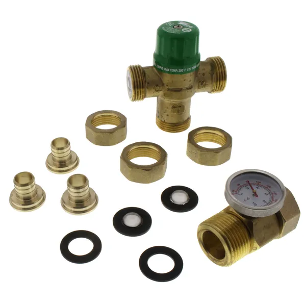 Taco 5123-P2-G 3/4" PEX Union Mixing Valve w/ Gauge (Low Lead)