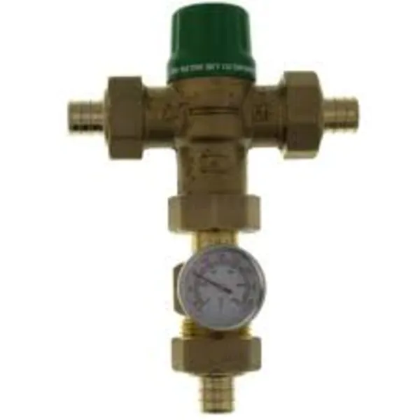 Taco 5123-P2-G 3/4" PEX Union Mixing Valve w/ Gauge (Low Lead)