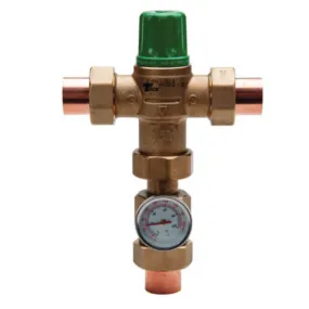 Taco 5124-C2-G 1" Sweat Union Mixing Valve w/ Gauge (Low Lead)