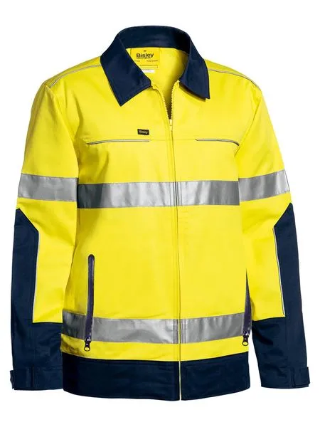 Taped Hi Vis Drill Jacket With Liquid Repellent Finish - BJ6917T