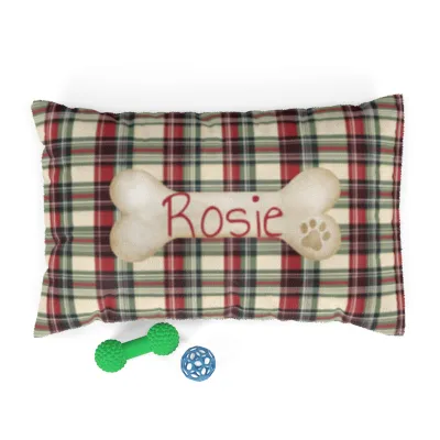 Tartan Collection 22 - Pet Tag Round and Bone Shape, Bandana, Lead, Dinner Bowl, Pet Bed