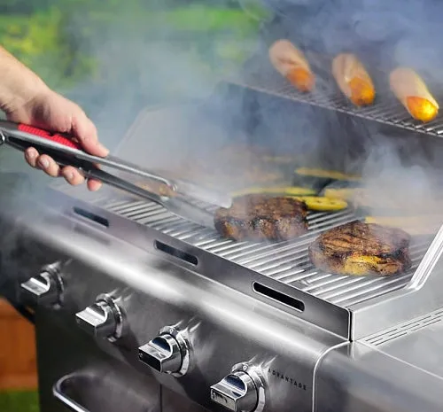The Char-Broil® Comfort Grip Locking Tongs