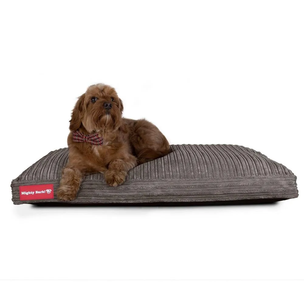 The Mattress Orthopedic Classic Memory Foam Dog Bed - Cord Graphite Grey