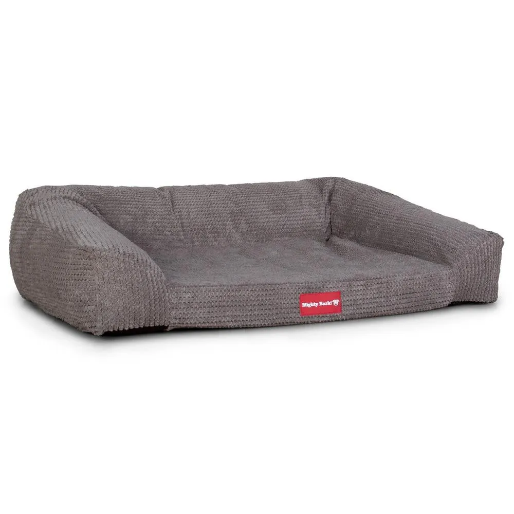 The Sofa Orthopedic Memory Foam Sofa Dog Bed - Pom Pom Charcoal Grey